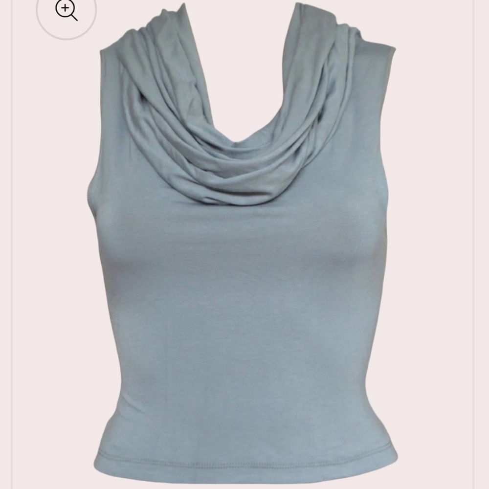 GYALTSEN EARTH GLADIATRIX HOODED COWL NECK TOP